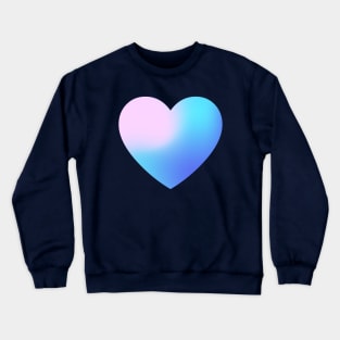 Cotton Candy Gradient Heart Design Crewneck Sweatshirt